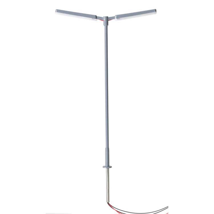 Atlas 70 000 160 N, Double Arm Parking Lot Light, Gray Pole, Cool White LED, 3 Pieces - House of Trains