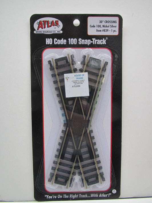 Atlas 839 HO, Code 100, 30 Degree Crossing - House of Trains
