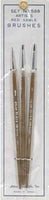 Atlas Brush Company 58B, Red Sable Brush Set, Brown Handle - House of Trains