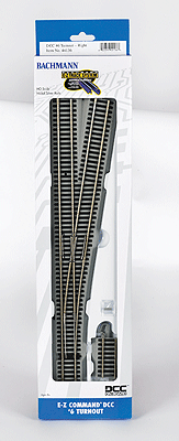 Bachmann 44136 HO Decoder-Equipped E-Z Track Turnout - #6 Right Hand - House of Trains