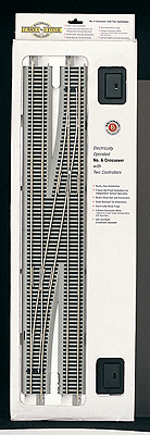 Bachmann 44575 HO Nickel Silver E-Z Track Remote #6 Left Hand Crossover - House of Trains