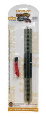 Bachmann 44820 N, Nickel Silver, E-Z Track, 10" Straight Terminal - House of Trains