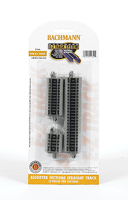 Bachmann 44829 N Nickel Silver E-Z Track Assortment, 2 each, 4.5", 2.25", 1.25" - House of Trains