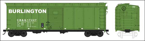 Bowser 42701 HO, 40ft Box Car, Chicago Burlington Quincy, 17293 - House of Trains
