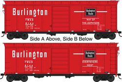Bowser 42837 HO, 40 foot Box Car, Burlington, CBQ, 8038 - House of Trains