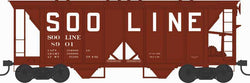 Bowser 43283 HO, 70 Ton 2-Bay Covered Hopper, SOOLINE, 8908 - House of Trains
