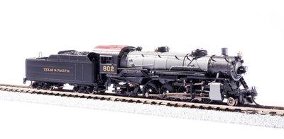 Broadway Limited 3993 N, USRA Light Mikado 2-8-2, Paragon 4 DCC/Sound, Texas Pacific, TP, 802 - House of Trains