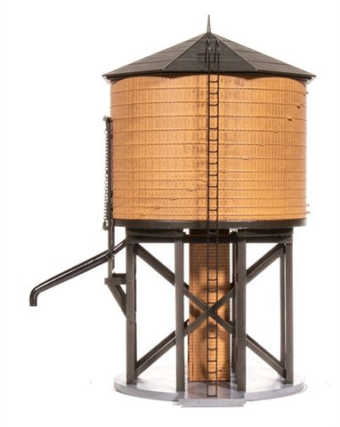 Broadway Limited 7910 HO. Operating Water Tower, Sound, Motorized Spout, Weathered Brown - House of Trains