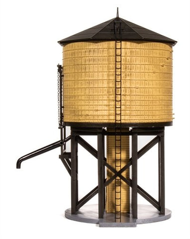 Broadway Limited 7912 HO. Operating Water Tower, Sound, Motorized Spout, Weathered Yellow - House of Trains