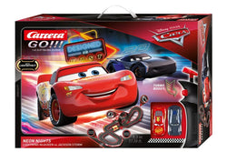 Carrera 62477, GO!!!, Disney Pixar Cars, Neon Nights, Set, Lightning McQueen, Jackson Storm, 17.38 feet of track - House of Trains