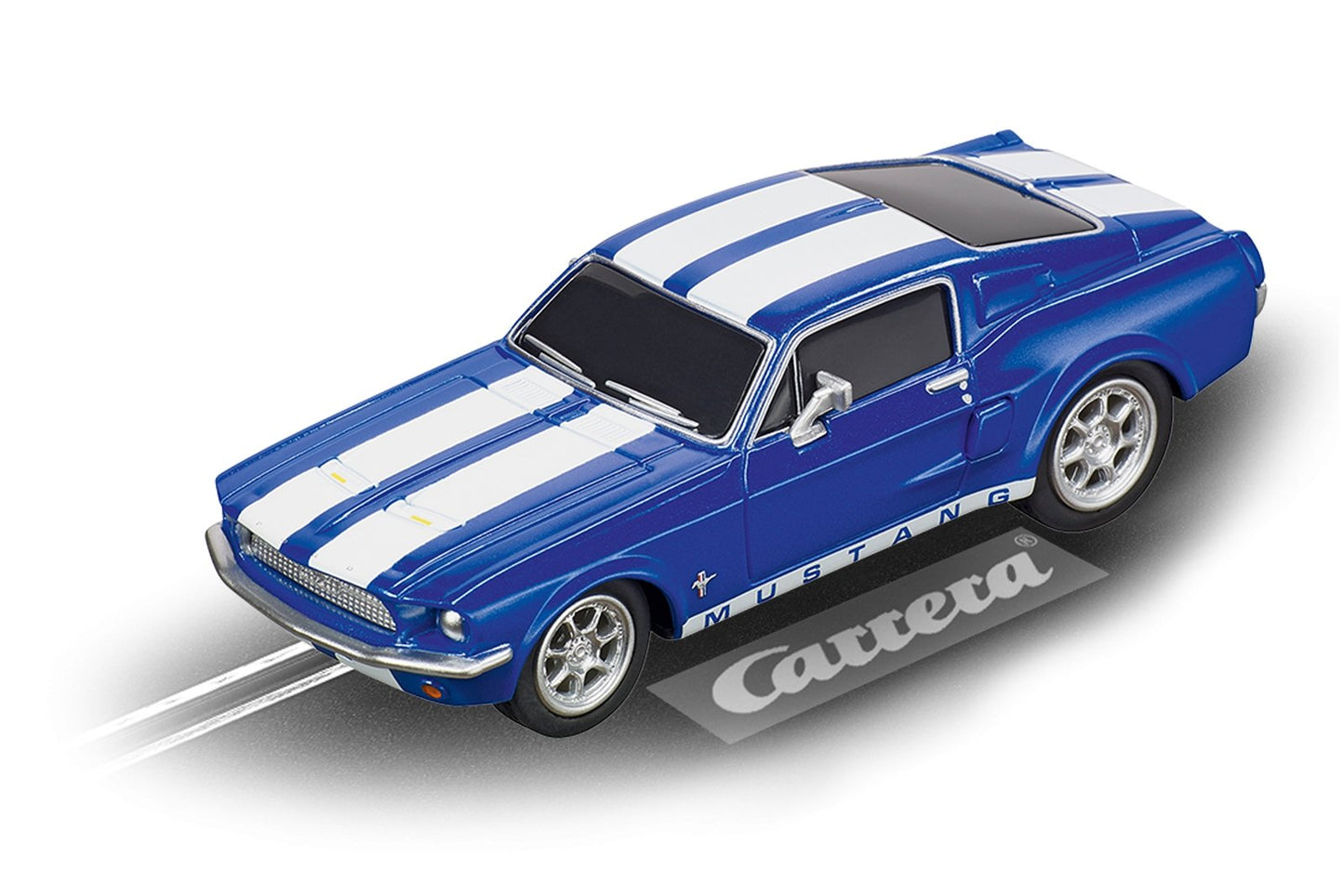 Carrera 64146 Go!!!, 1:43 Electric Slot Car, 1967 Ford Mustang, Blue - House of Trains
