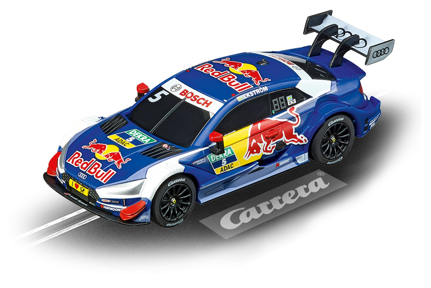 Carrera 64157 Go!!!, 1:43 Electric Slot Car, Audi RS 5 DTM, M. Ekstrom, No. 5 - House of Trains