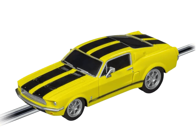 Carrera 64212, GO!!!, Electric Slot Car, Ford Mustang, '67, Yellow - House of Trains