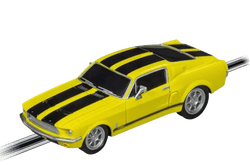Carrera 64212, GO!!!, Electric Slot Car, Ford Mustang, '67, Yellow - House of Trains