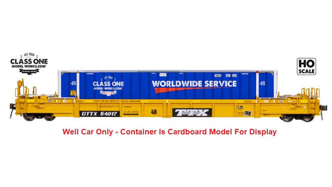 Class One Model Works FC00106 HO, 48' Well Car, TTX, TWF10, Intermediate Paint, DTTX, 54041 - House of Trains