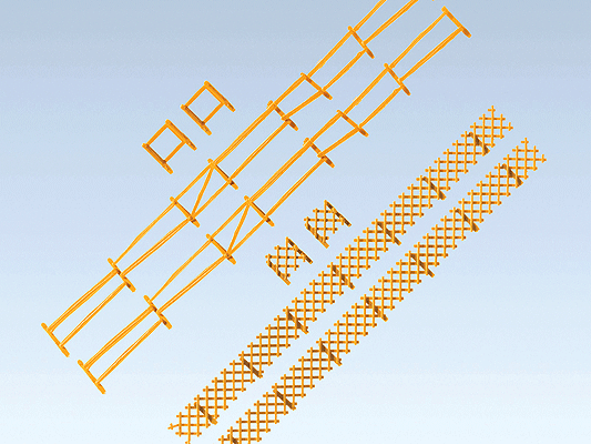 Faller 180406 HO 4 Garden and Field Fences (2360mm) 32 parts - House of Trains