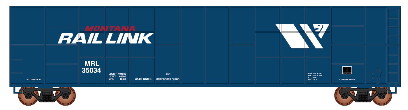 Intermountain 4523005-04 HO, FMC Exterior Post, Woodchip Gondola, Flying W, MRL, 35116 - House of Trains