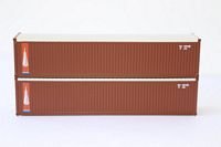 Jacksonville Terminal Company 402410 N, 40' Rib Side Container, Transamerica, 2 Pack - House of Trains