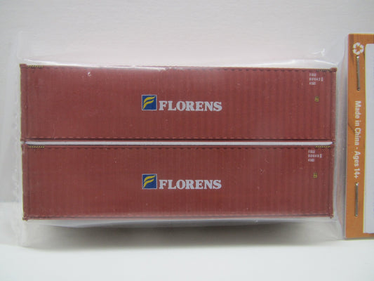 Jacksonville Terminal Company 405025 N, 40' High-Cube Container, Florens, 2 Pack - House of Trains