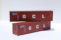 Jacksonville Terminal Company 405032 N, 40' High-Cube Container, Beacon/ GCL, 2 Pack - House of Trains