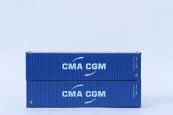Jacksonville Terminal Company 405106 N, 40' High-Cube Container, ECMU Logo Only, CMA, CGM - House of Trains