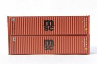 Jacksonville Terminal Company 405187 N, 40' High-Cube Container, MSC, 2 Pack - House of Trains