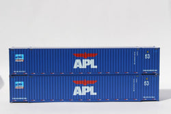 Jacksonville Terminal Company 535033 N, 53' Container, American Presidents Line, APL, 2 Pack - House of Trains