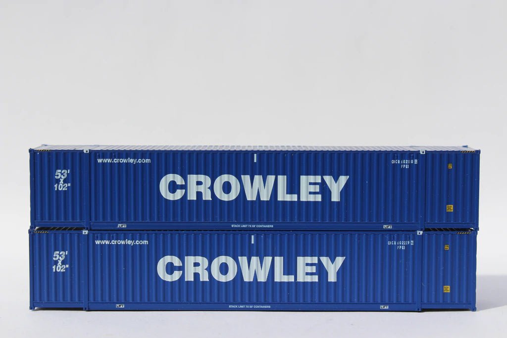 Jacksonville Terminal Company 535077 N, 53' Container, Crowley, CMCU, 2 Pack - House of Trains