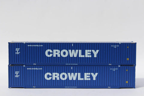 Jacksonville Terminal Company 535077 N, 53' Container, Crowley, CMCU, 2 Pack - House of Trains