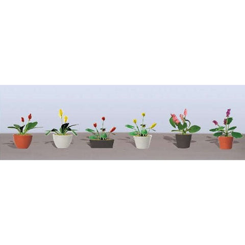 JTT Scenery Products 95570 O, Assorted Potted Plants, Style 3, 1" tall, 6 pieces per package - House of Trains