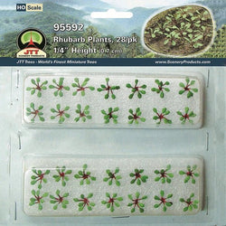 JTT Scenery Products 95592 HO, Rhubarb Plants, 1/4" tall, 28 pieces per package - House of Trains