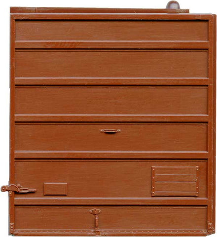Kadee 2248 HO 9 Foot Door, 6 Panel Superior, Low Tackboard, Boxcar Red, 2 Pair - House of Trains