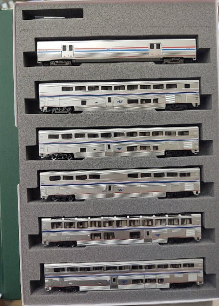 Kato 10-1789-1 N, Amtrak Superliner I, Phase VI, 6 Car Set, Factory Lighting - House of Trains