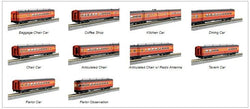 Kato 106-063-1 N, Passenger Car Set, Southern Pacific Lines, Morning Daylight, 10 Car Set, Lighted - House of Trains