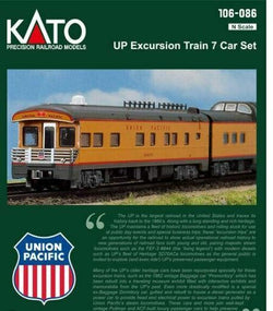 Kato 106-086 N, Union Pacific Excursion Train, 7 Car Set, Union Pacific, UP - House of Trains