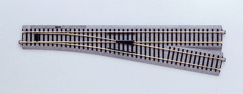 Kato 2-863 HO Unitrack, Number 6, Manual Right Hand Turnout, 34-1/8", 867mm Radius Curve - House of Trains