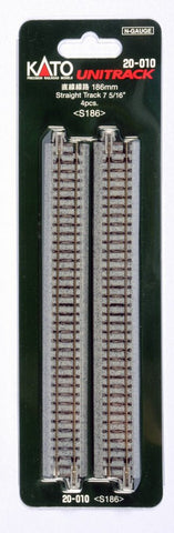 Kato 20-010 N Unitrack 7 5/16" (186mm) Straight (4 Pieces) - House of Trains
