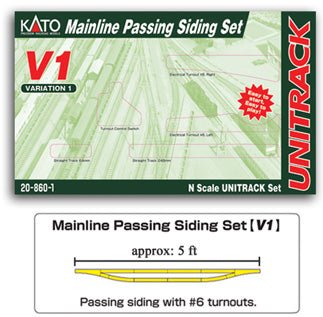 Kato 20-860 N V1 Mainline Passing Siding Set - House of Trains