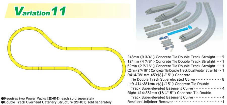 Kato 20-870 N V11 Double Track Set, Concrete Ties - House of Trains