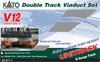 Kato 20-871-1 N V12 Double Track Viaduct Set, Concrete Ties - House of Trains