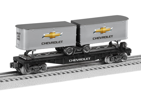 Lionel 2228450 O, 40' Flat with Trailers, Chevrolet, Chevy - House of Trains