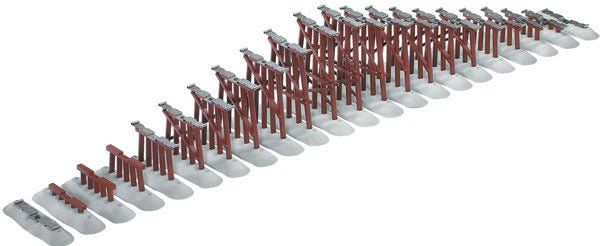 Lionel 6-12037 O FasTrack Graduated Trestle Set, 22 Pieces - House of Trains