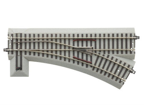 Lionel 6-49869 S, Fastrack Right Manual, 20" Radius, Length 10" Straight, 30 Degree R20 Turnout - House of Trains