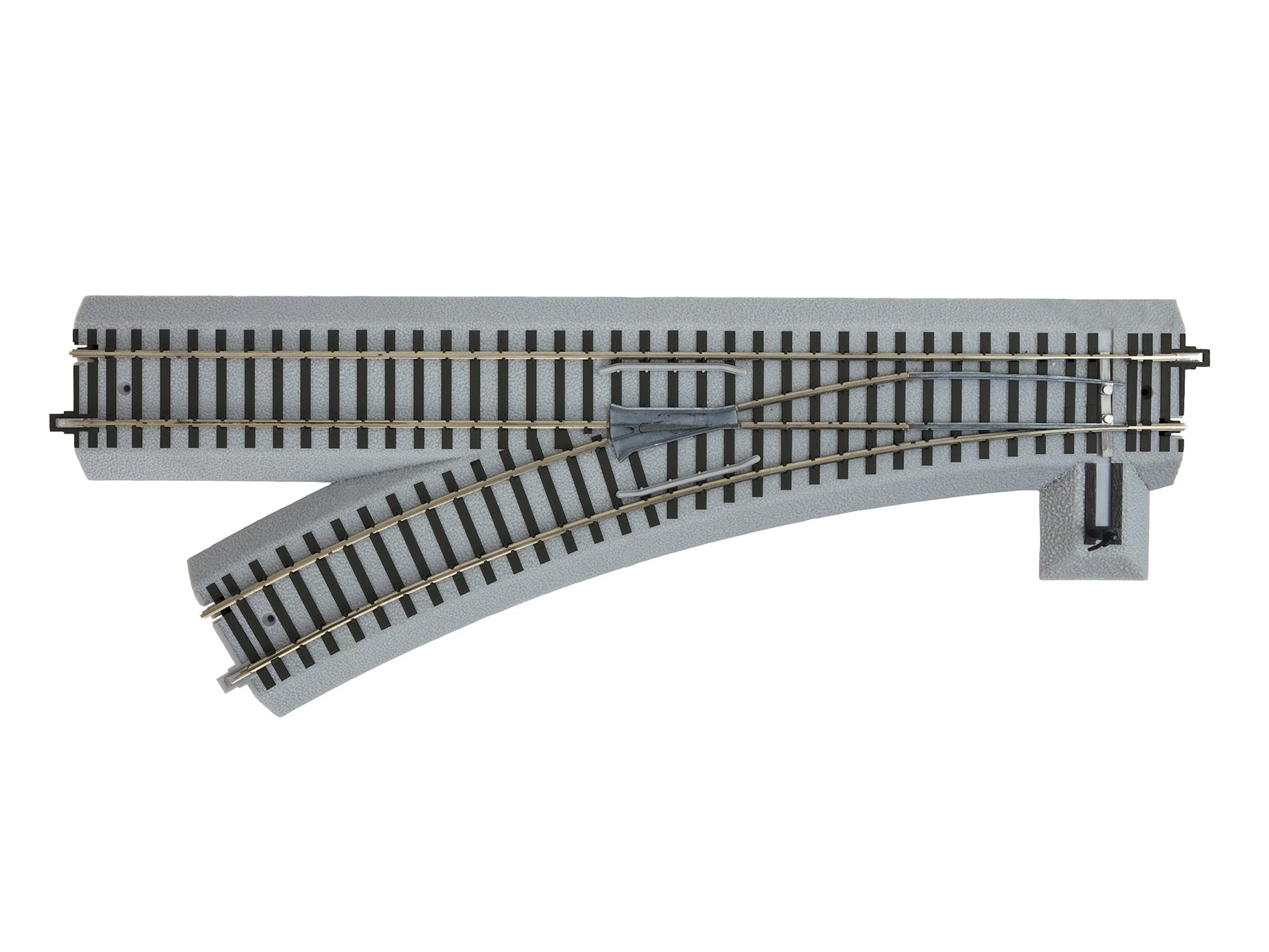 Lionel 6-49883 S, Fastrack Left Manual, 27" Radius, Length 15" Straight, 30 Degree R27 Turnout - House of Trains