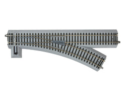 Lionel 6-49884 S, Fastrack Right Manual, 27" Radius, Length 15" Straight, 30 Degree R27 Turnout - House of Trains
