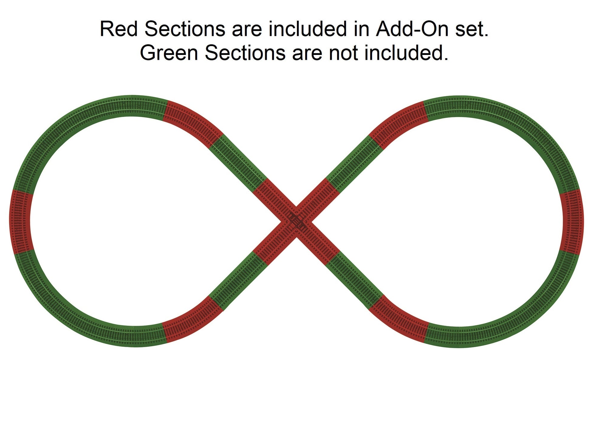 Lionel 6-49889 S, Fastrack Figure 8 Add On Track Pack - House of Trains