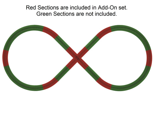 Lionel 6-49889 S, Fastrack Figure 8 Add On Track Pack - House of Trains