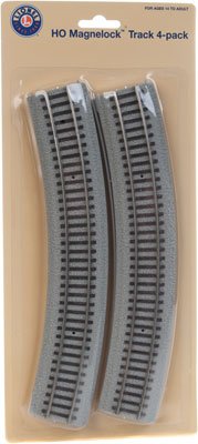 Lionel 871818010 HO Magnelock Track 20" Radius Curve, 4 Pieces, - House of Trains