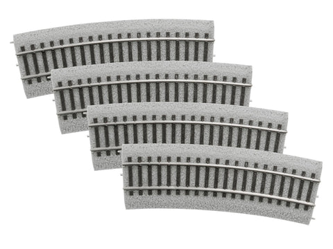 Lionel 8768064 HO, Magnelock Track 20" Radius Curve Half Section, 4 Pieces - House of Trains
