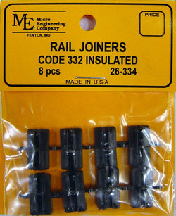 Micro Engineering 26-334 G, Code 332, Plastic Insulated Rail Joiners, 8 per package - House of Trains